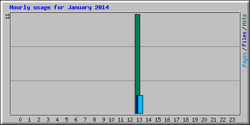 Hourly usage for January 2014
